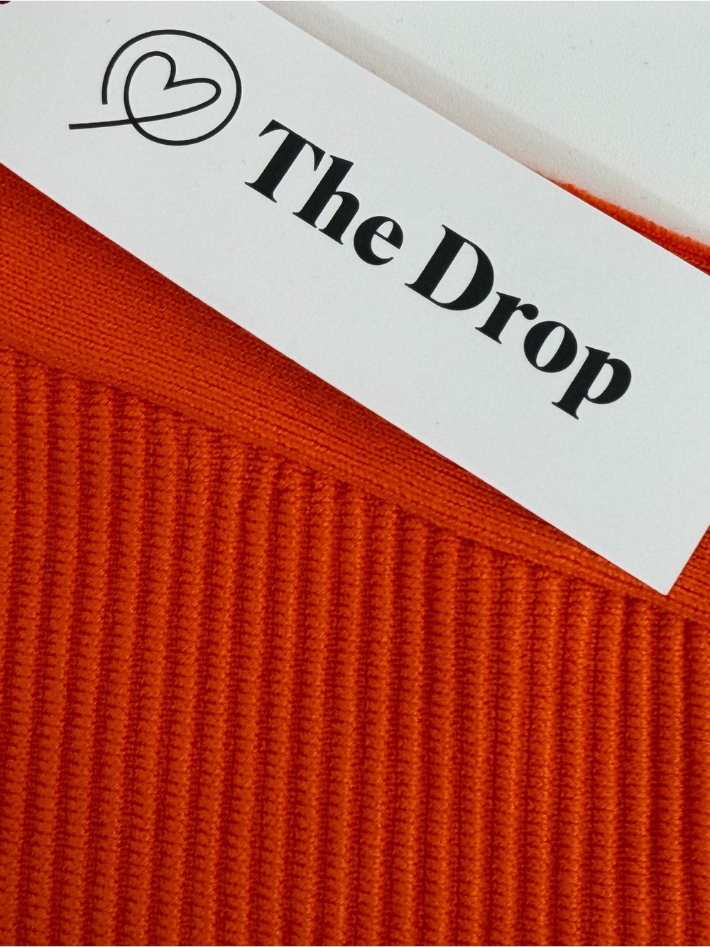 The Drop’s Zaire Fire Orange Cross Halter Ribbed Crop Top in Orange, Size M, NWT - Picture 11 of 13